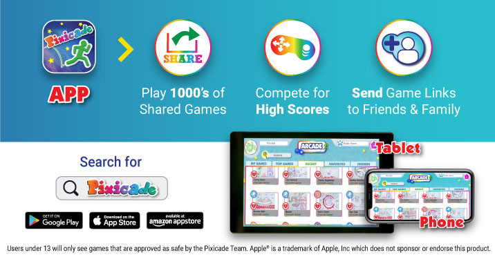 Pixicade, Create & Play Your Own Video Games